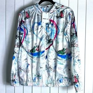 🔥 NWT MSGM X YOOX LIGHTWEIGHT PACKABLE JACKET UNISEX
